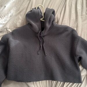 Crop fuzzy hoodie